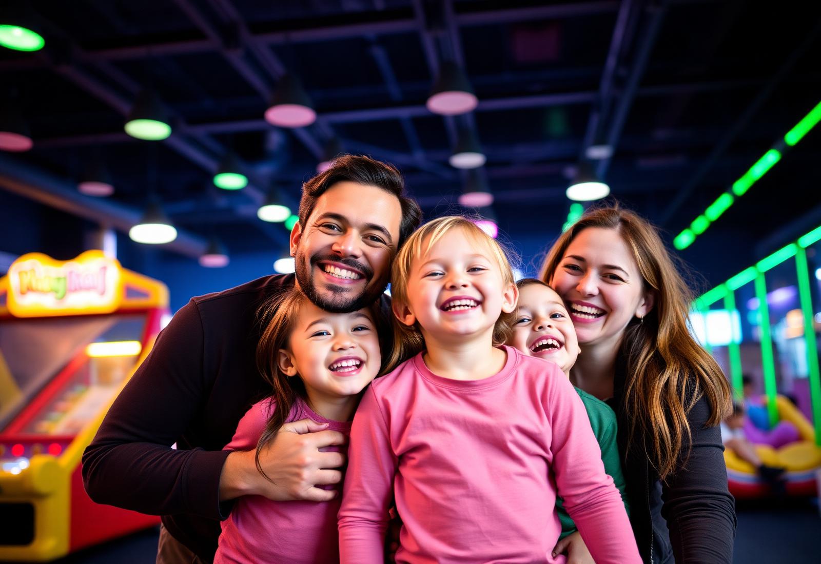 Family enjoying Fun City