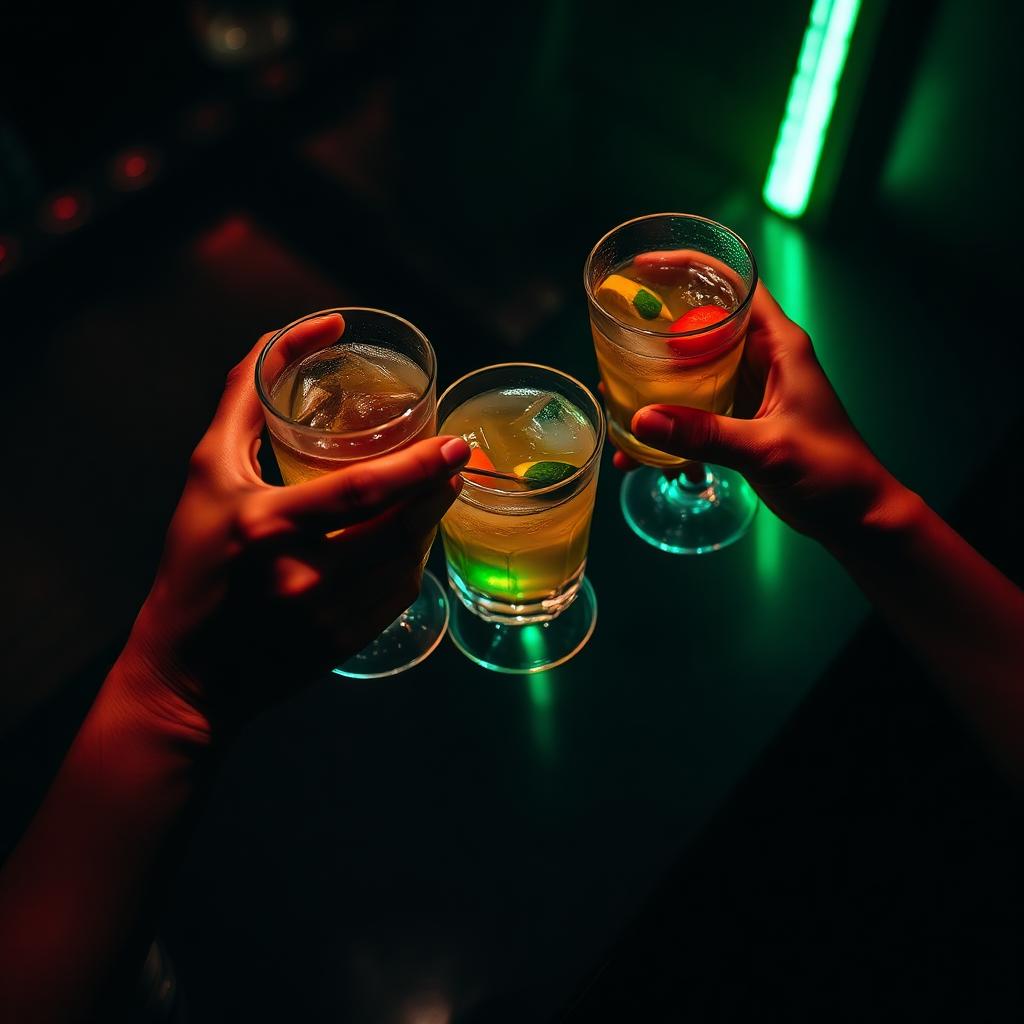 Bartender pouring a cocktail