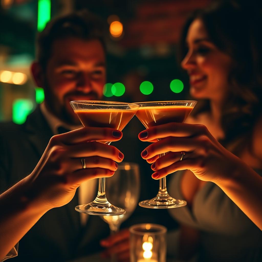 Booth seating with cocktails
