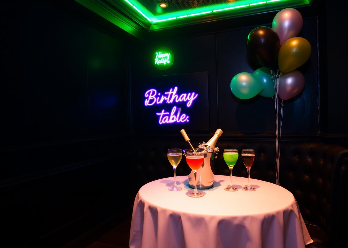 Private celebration setup
