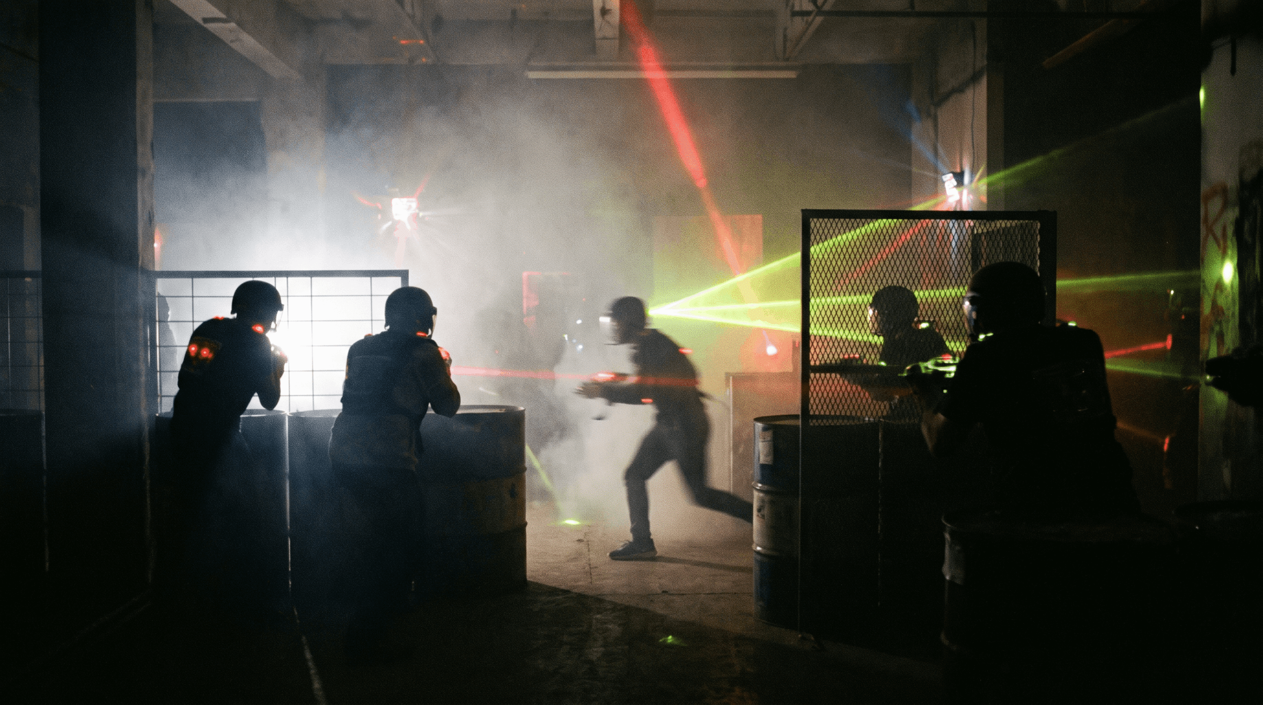 Halloween laser tag with smoke and strobes at Fun City Dudley